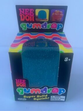 🌈 NEW NeeDoh Gumdrop Blue textured Squish Toy NIB Viral Sensory Fidget